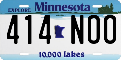 MN license plate 414NOO