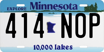 MN license plate 414NOP