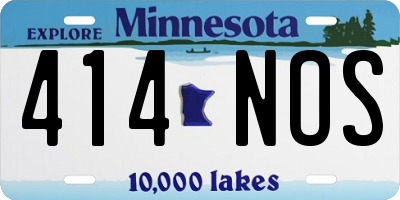 MN license plate 414NOS