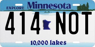 MN license plate 414NOT