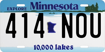 MN license plate 414NOU