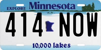 MN license plate 414NOW