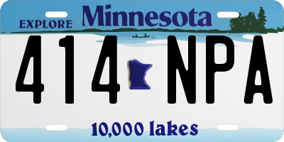 MN license plate 414NPA