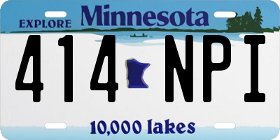 MN license plate 414NPI