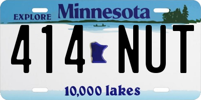 MN license plate 414NUT