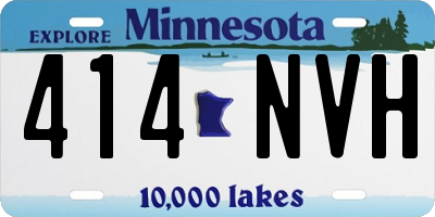 MN license plate 414NVH