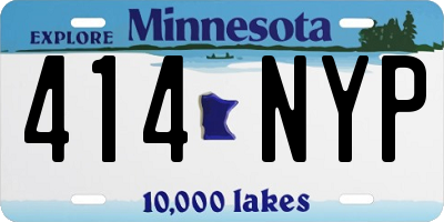 MN license plate 414NYP