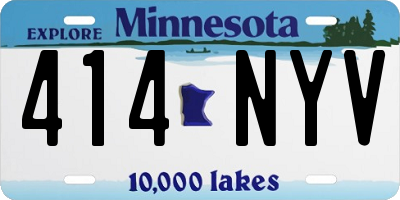 MN license plate 414NYV