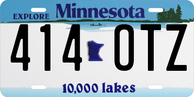 MN license plate 414OTZ
