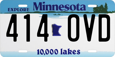 MN license plate 414OVD