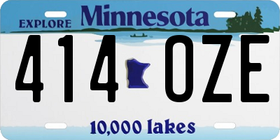 MN license plate 414OZE