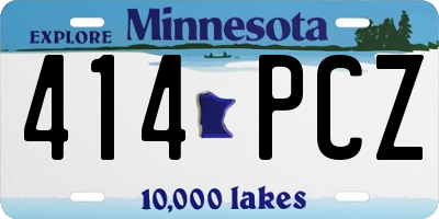 MN license plate 414PCZ