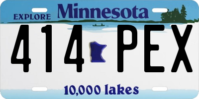MN license plate 414PEX