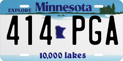 MN license plate 414PGA