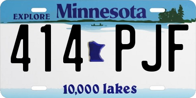 MN license plate 414PJF