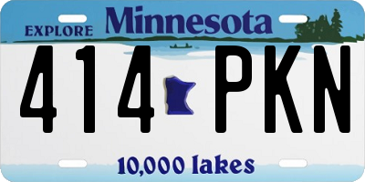 MN license plate 414PKN