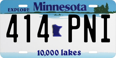 MN license plate 414PNI