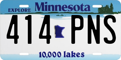 MN license plate 414PNS