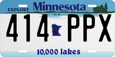 MN license plate 414PPX