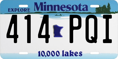 MN license plate 414PQI