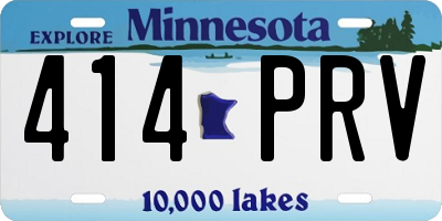 MN license plate 414PRV
