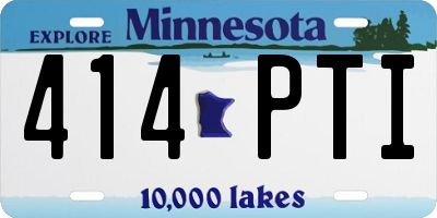 MN license plate 414PTI