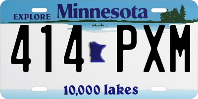 MN license plate 414PXM