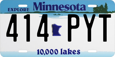 MN license plate 414PYT