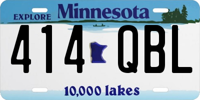 MN license plate 414QBL