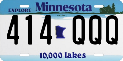MN license plate 414QQQ