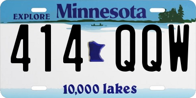 MN license plate 414QQW
