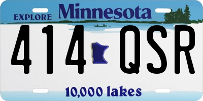 MN license plate 414QSR