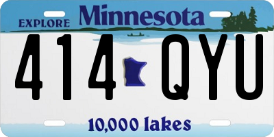 MN license plate 414QYU