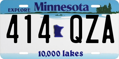 MN license plate 414QZA
