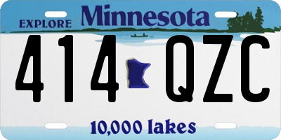 MN license plate 414QZC
