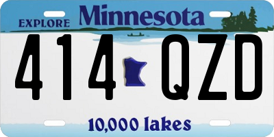 MN license plate 414QZD