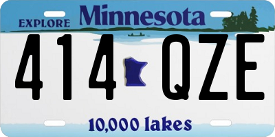 MN license plate 414QZE
