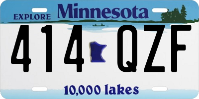 MN license plate 414QZF