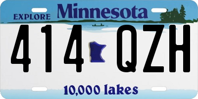 MN license plate 414QZH