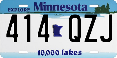MN license plate 414QZJ