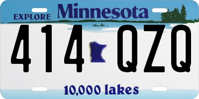 MN license plate 414QZQ