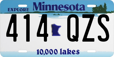 MN license plate 414QZS
