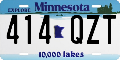 MN license plate 414QZT