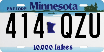 MN license plate 414QZU