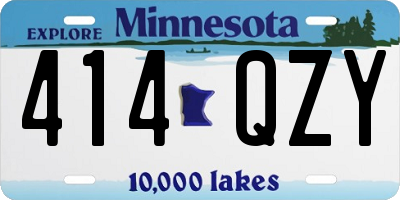 MN license plate 414QZY