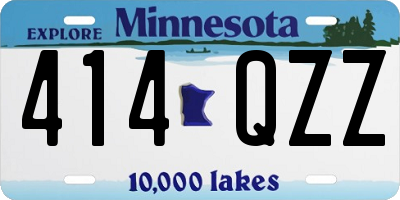 MN license plate 414QZZ