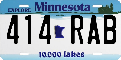 MN license plate 414RAB