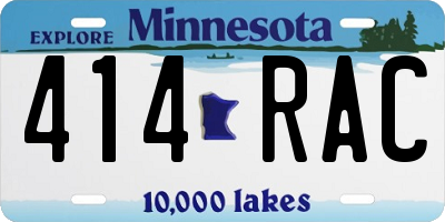 MN license plate 414RAC
