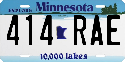 MN license plate 414RAE