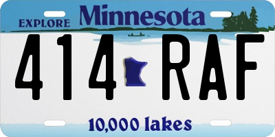 MN license plate 414RAF